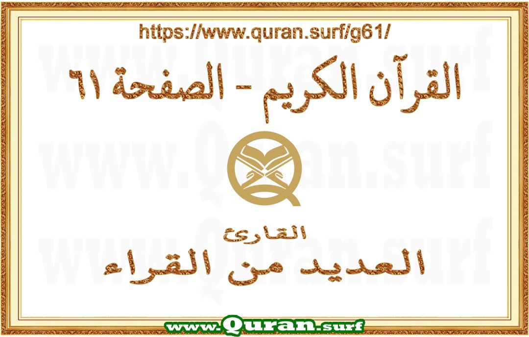 Holy Qur'an Page 061 | Text Highlighting Vertical Videos on Holy Qur'an Recitation
